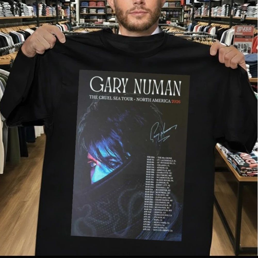 Gary Numan SIGNED 2026 Tour The Cruel Sea Poster Shirt