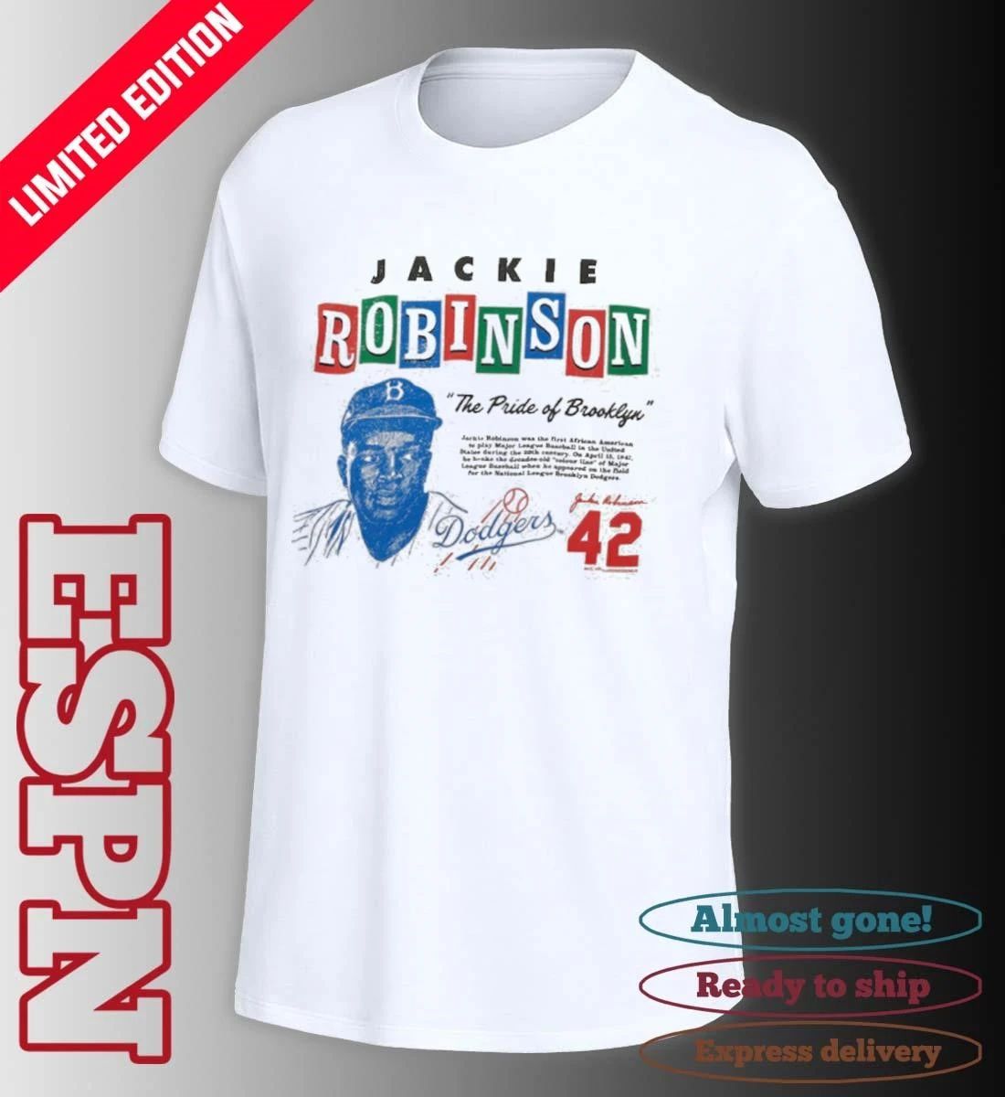 MLB Brooklyn Dodgers Jackie Robinson The Pride Of Brooklyn T-Shirt