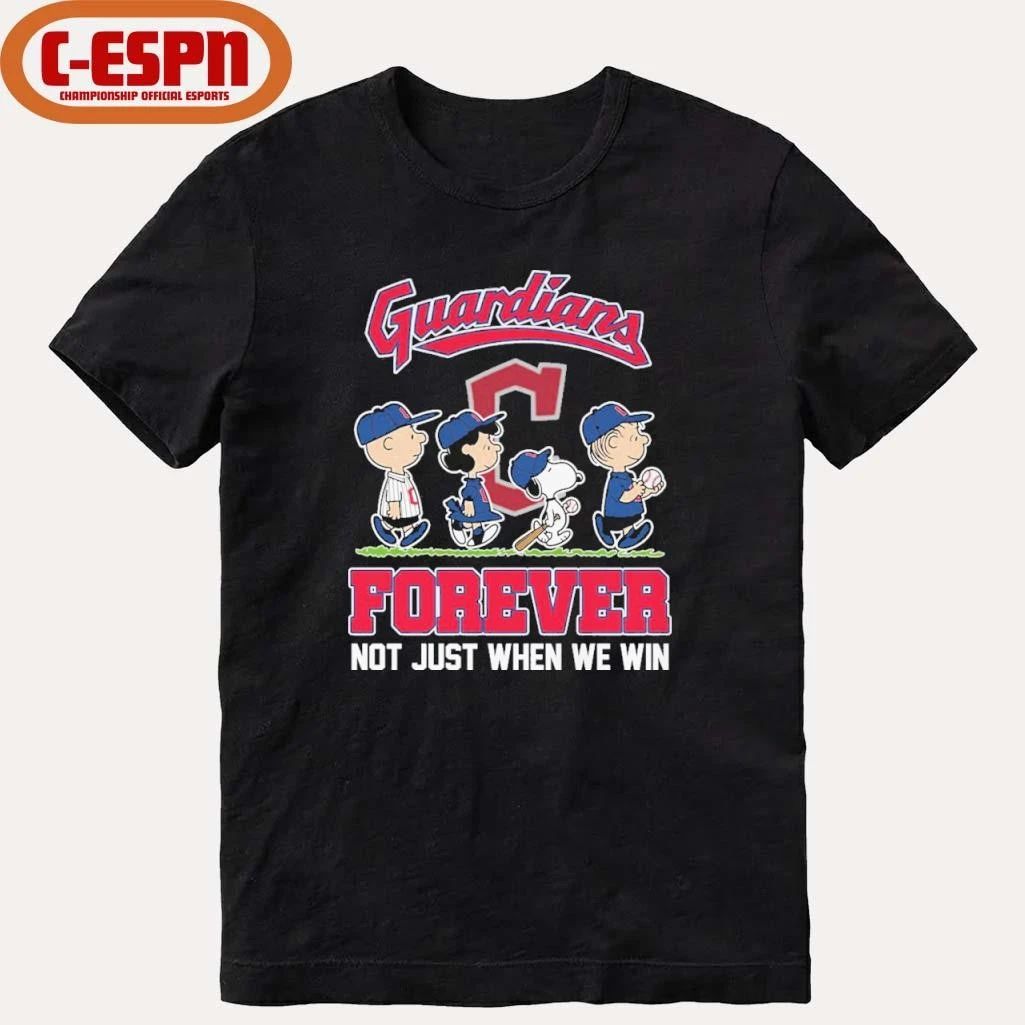 The Peanuts Characters Forever X Cleveland Guardians Shirt