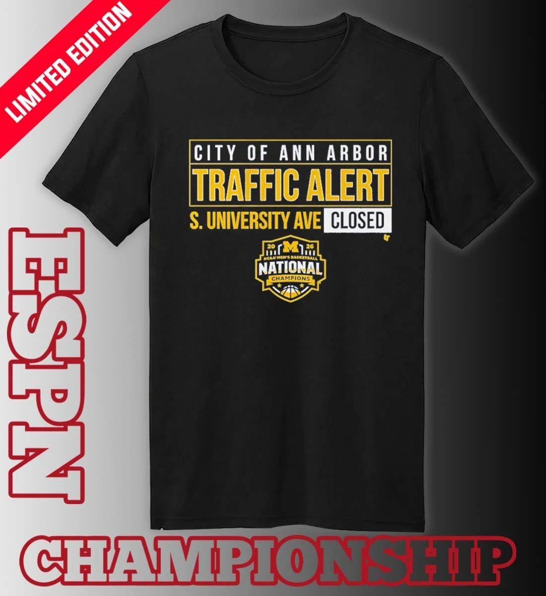 Michigan Wolverines 2026 National Champions S. University Ave Closed Shirt