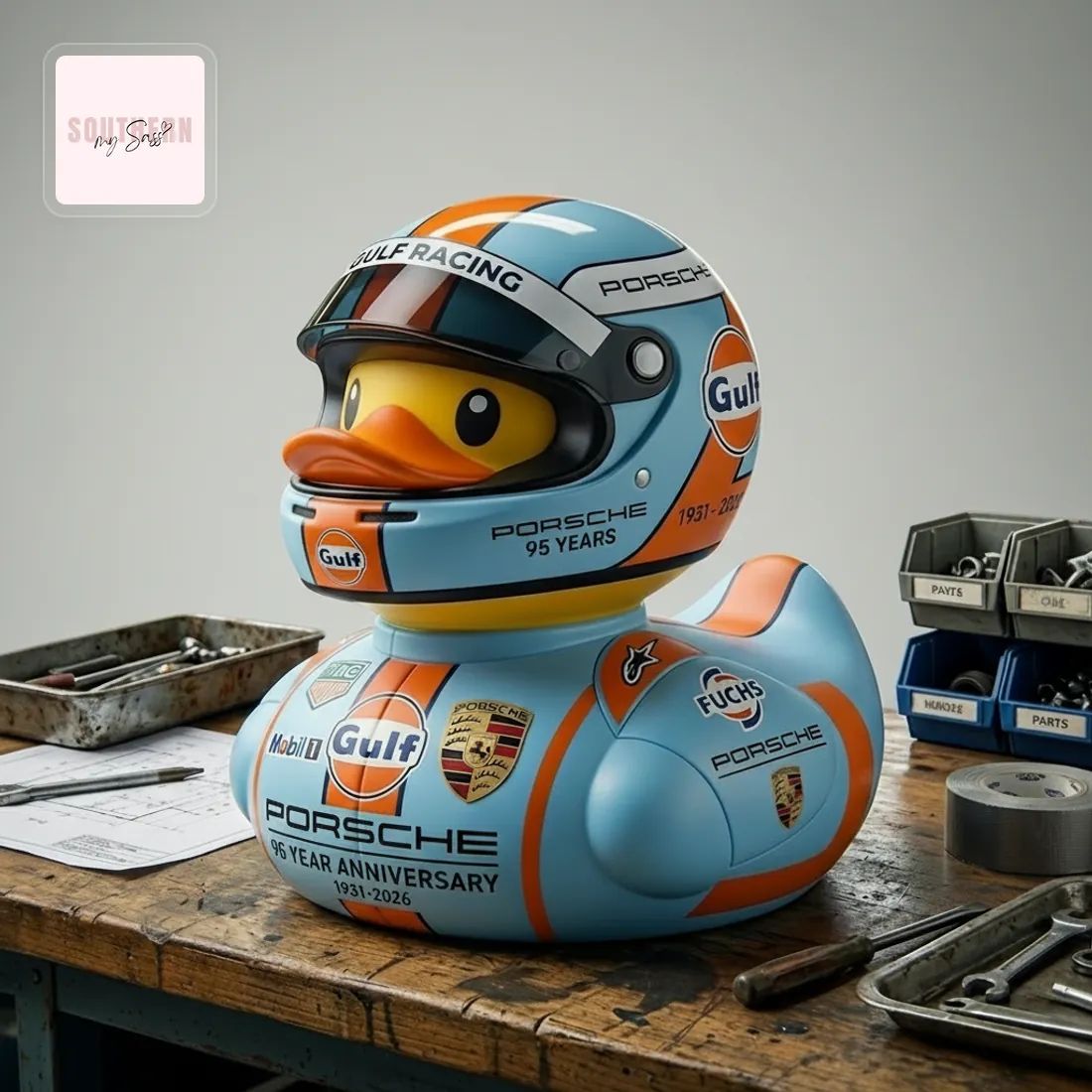 Porsche Gulf Racing 95th Anniversary Collectible Rubber Duck