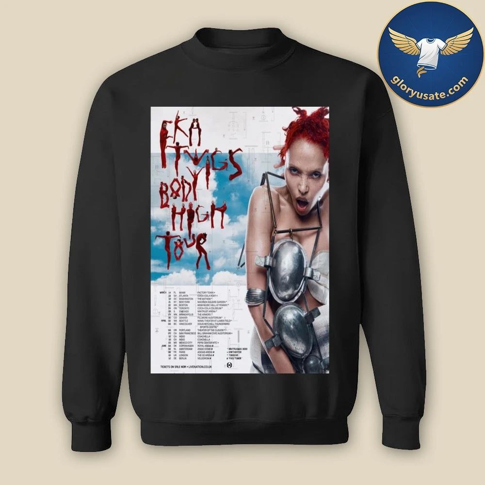 FKA Twigs Body High Tour 2026 Poster Shirt