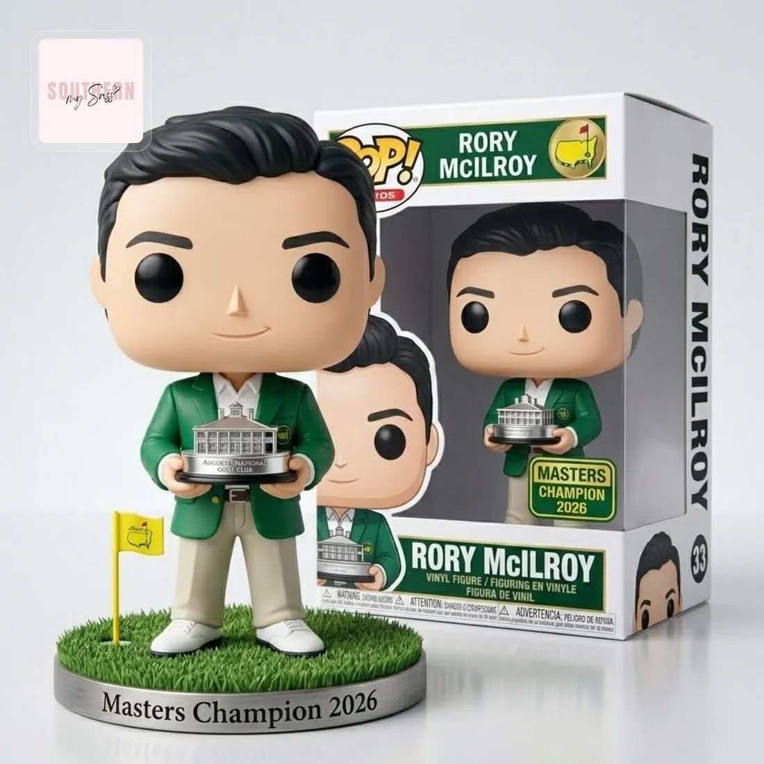 Rory McIlroy Masters Champion 2026 Commemorative Pop Figure Doll