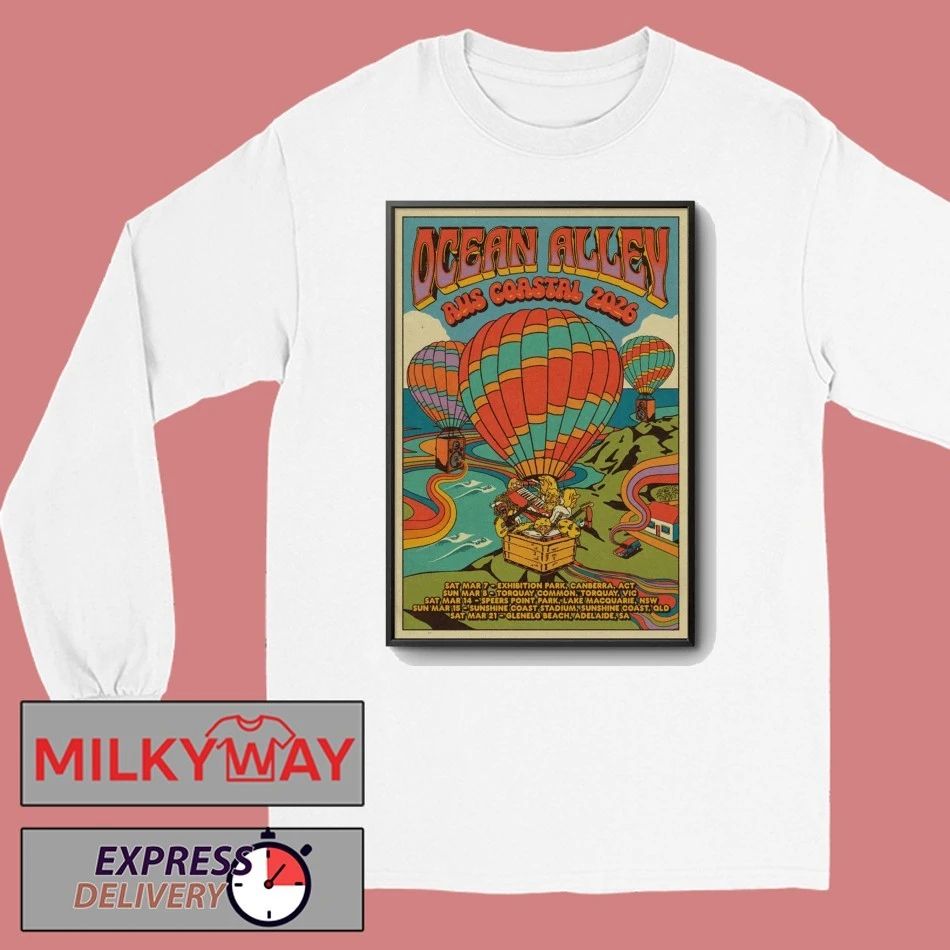 Ocean Alley 2026 AUS NZ Tour Poster Purple shirt