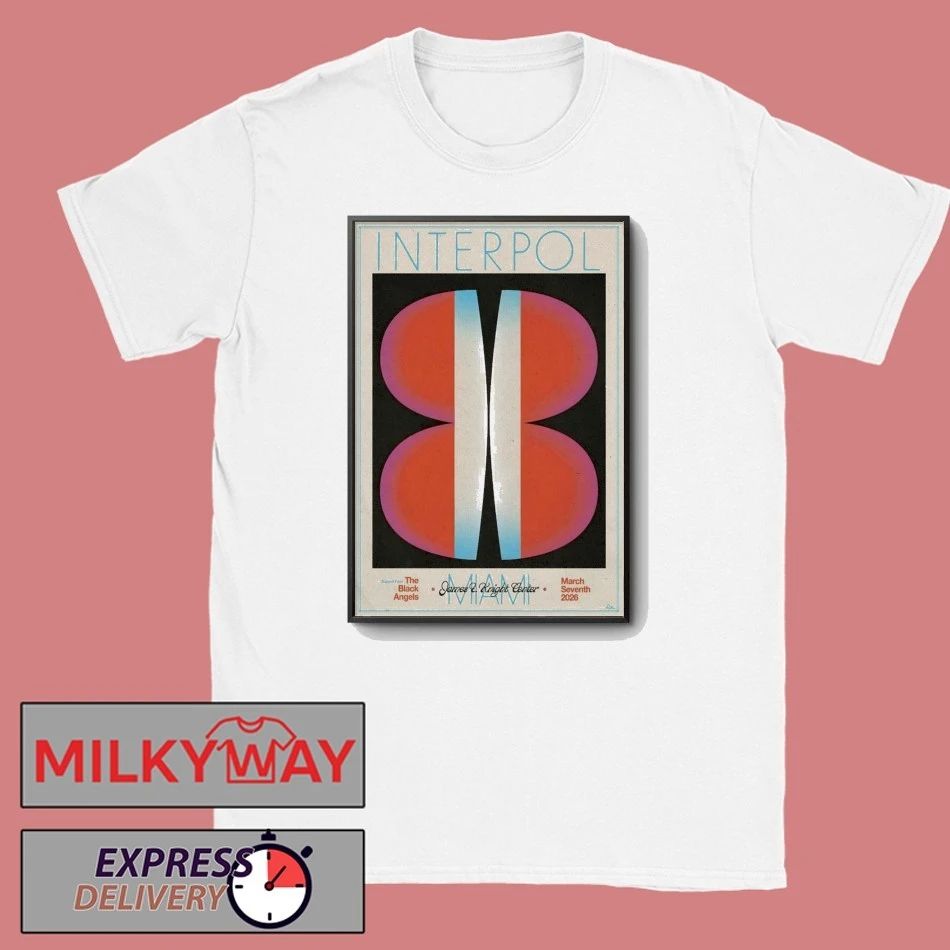 Interpol 3.7.2026 James L Knight Center in Miami FL Poster shirt