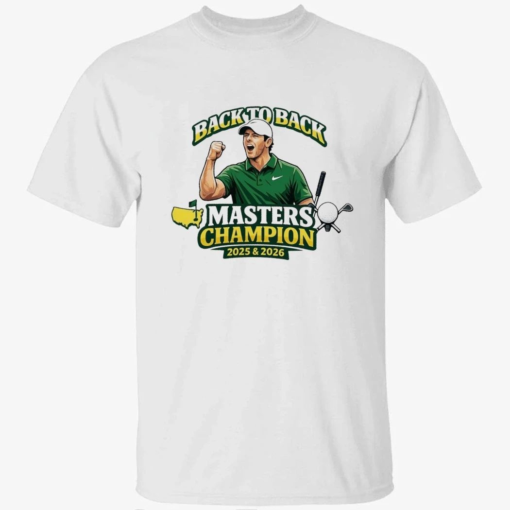 Rory McIlroy Back to Back Masters Champion 2025 & 2026 Shirt