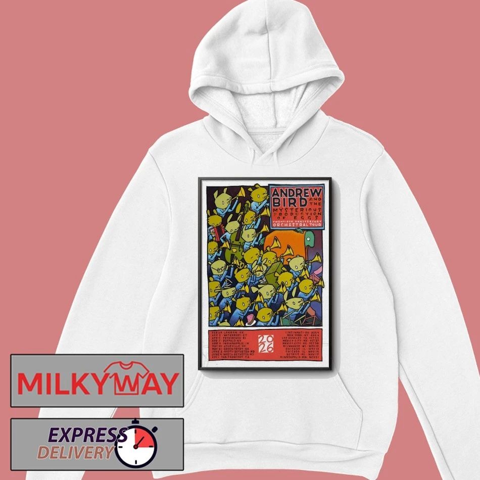 Poster Andrew Bird 2026 The Mysterious Production Of Eggs Orchestral Tour shirt