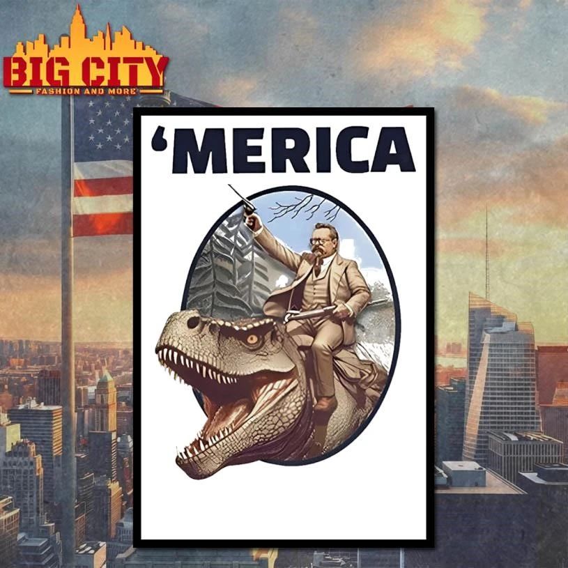 Theodore Roosevelt Allosaurus T-Rex ‘Merica Classic Shirt
