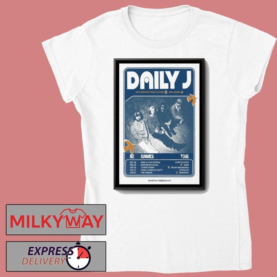 Daily J NZ Summer Tour 2025-2026 Poster shirt