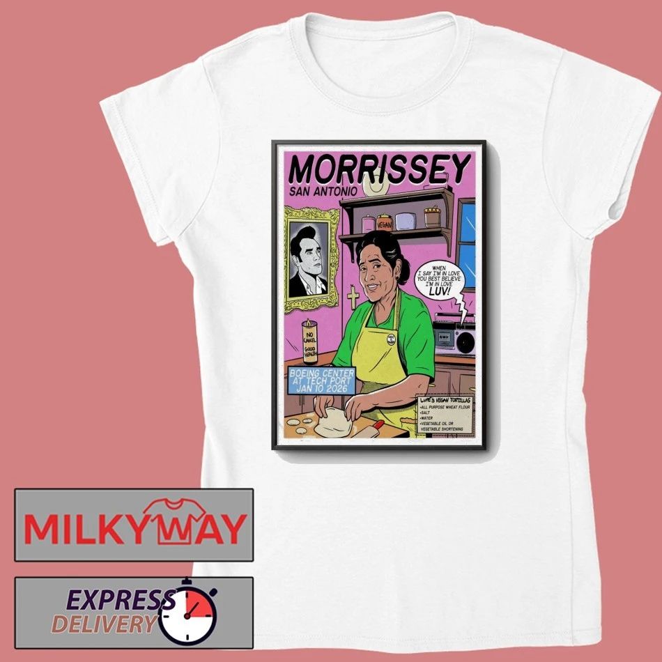Morrissey San Antonio, TX Poster Jan 10 2026 shirt
