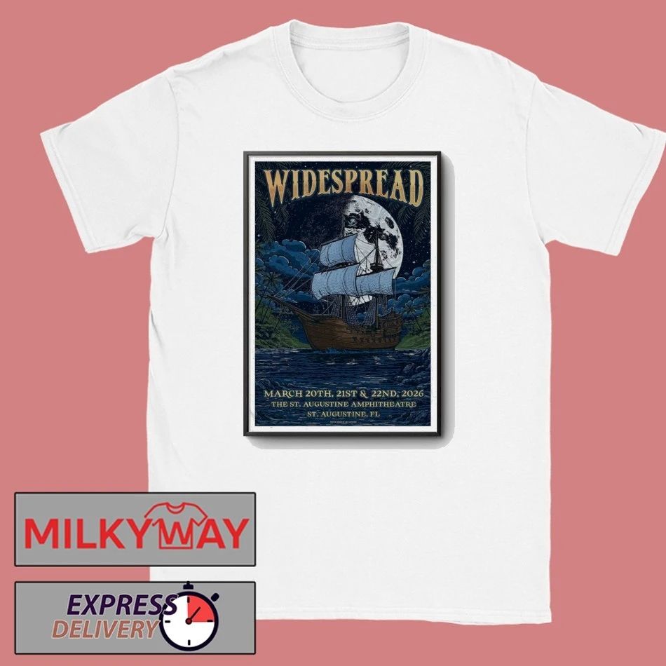 Poster Widespread Panic Mar 21 & 22 2026 Saint Augustine Amphitheatre shirt