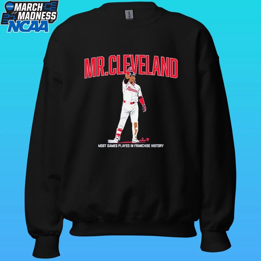 Jose Ramirez Mr. Cleveland Most Games Played In Franchise History Shirt
