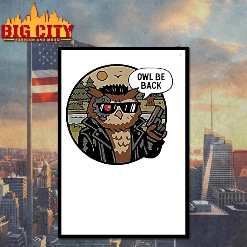 Owl Be Back Graphic Art Shirt