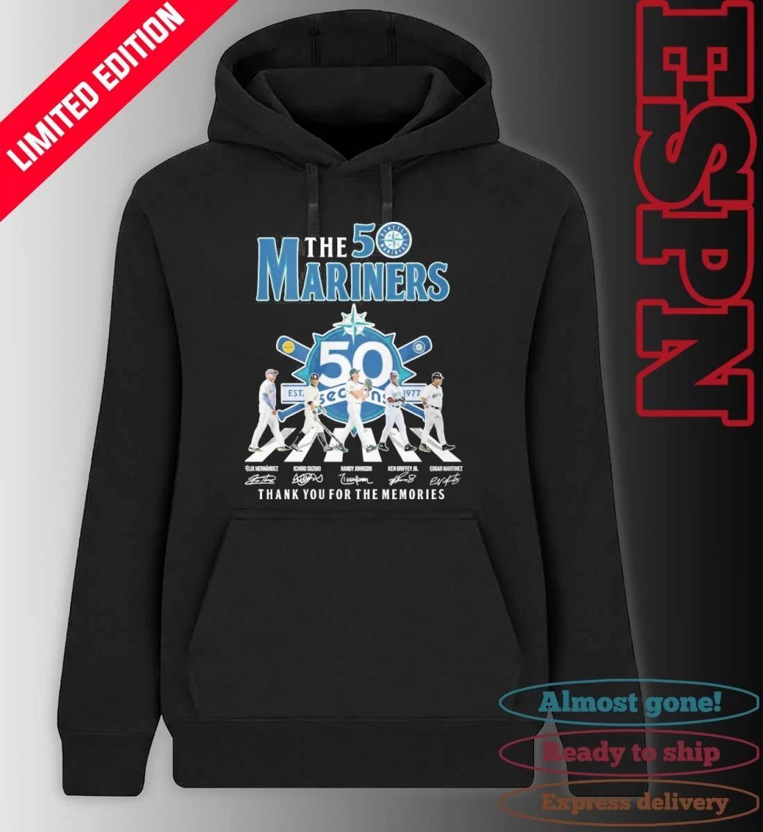 The Mariners Abbey Road 50th Seasons 1977-2026 Shirt