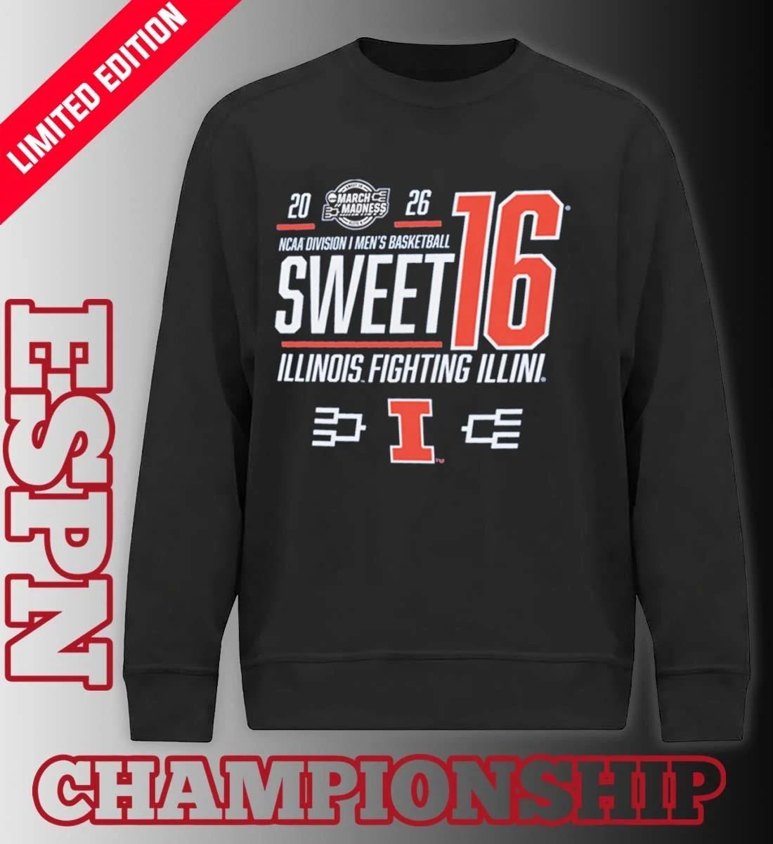 Illinois Men’s Basketball Sweet 16 Bound Net 2026 Shirt