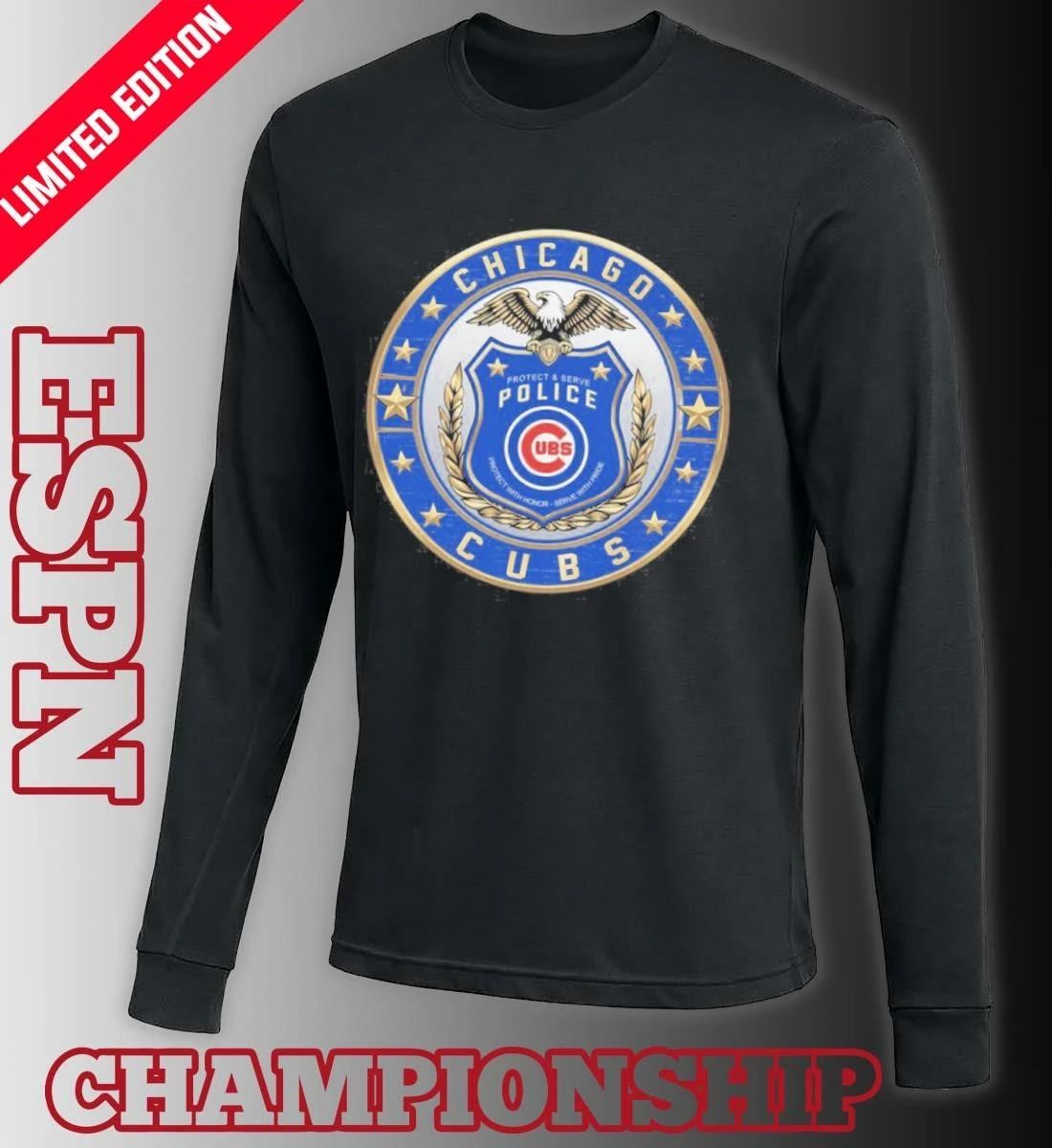Chicago Cubs X Protect & Serve Police Shirt