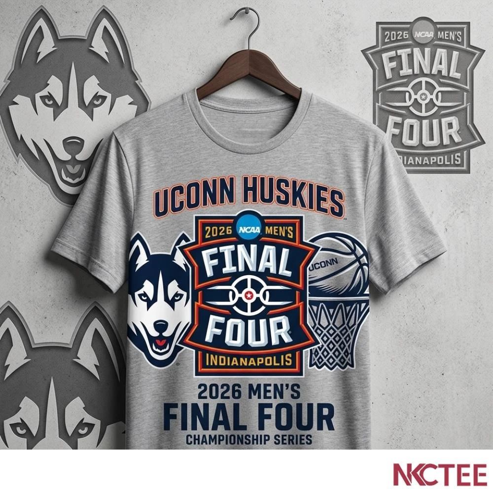 NKCtees 2026 NCAA Men’s Final Four Indianapolis UConn Huskies Official Graphic T-Shirt