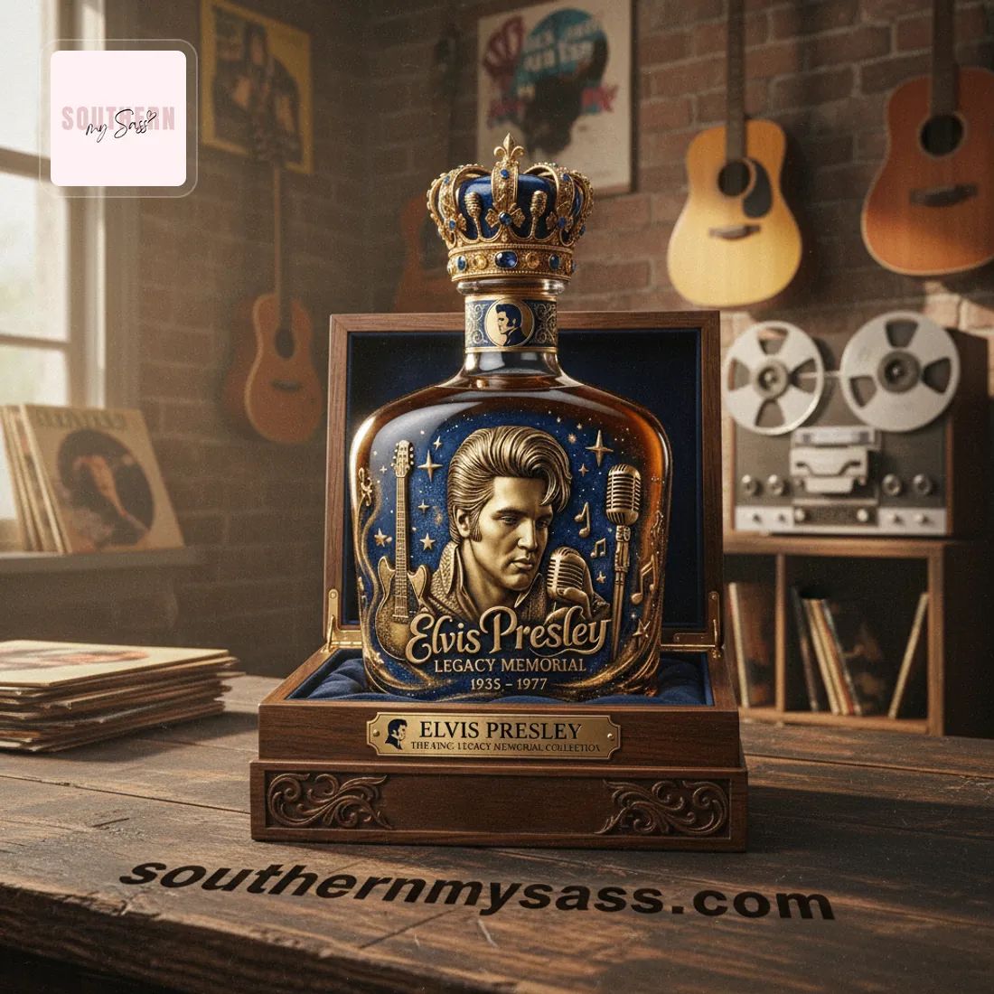 Elvis Presley Legacy Memorial 1935-1977 Whiskey Bottle