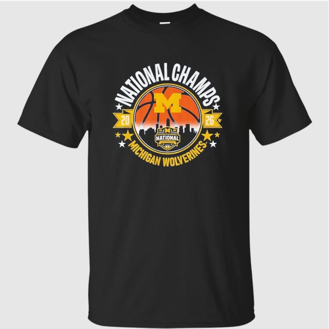 Michigan Wolverines MBB 2026 National Champions Circle Shirt