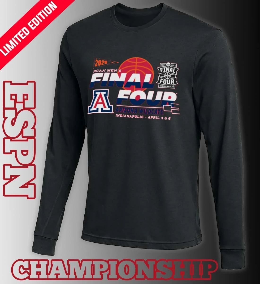 Arizona Wildcats Men’s Final Four 2026 Indianapolis April 4 & 6 Shirt