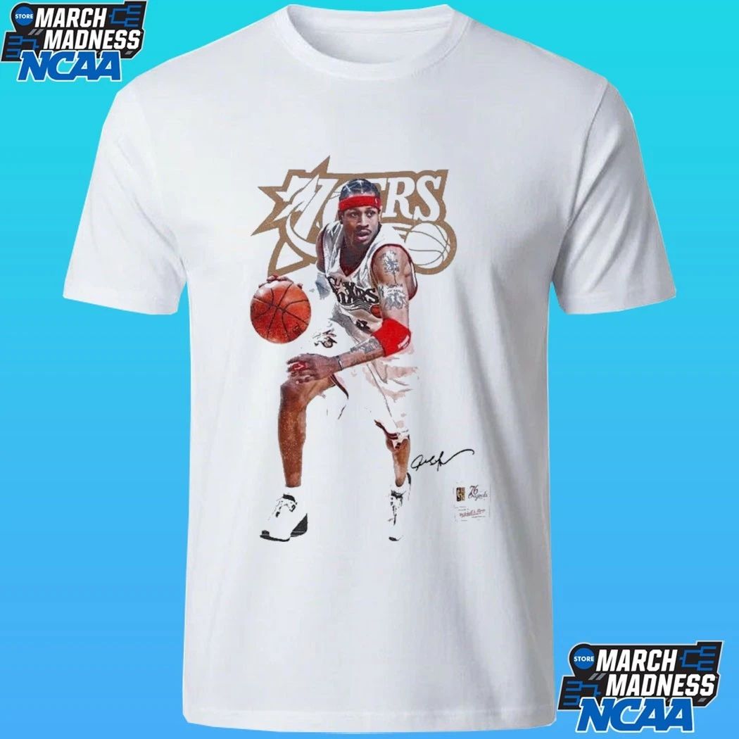 Allen Iverson Philadelphia 76ers Mitchell & Ness Playmaker Signature Shirt