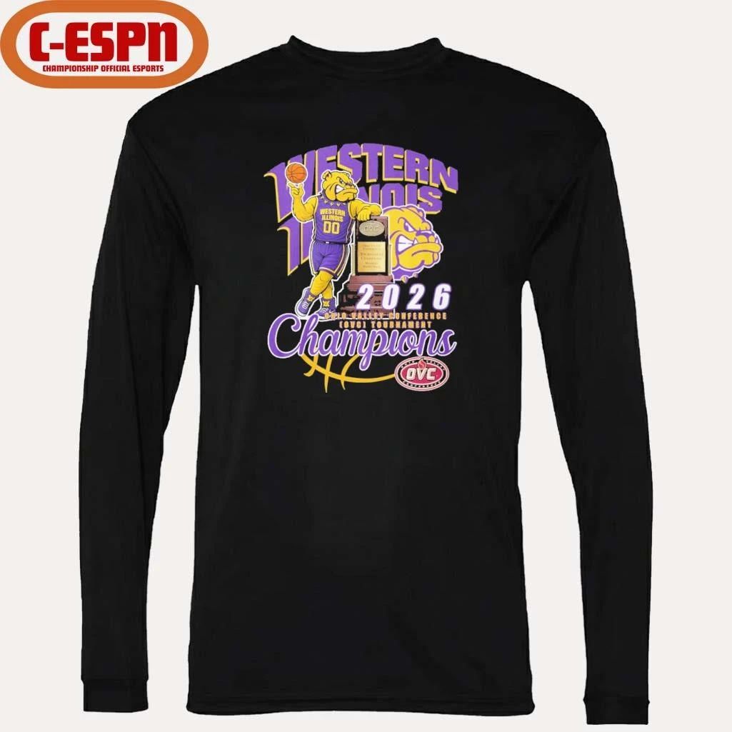 Western Illinois Leathernecks Mascot 2026 OVC Basketball Conference Champions Shirt