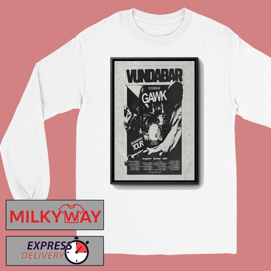 Vundabar 10 Years Of Gawk NA 2026 Tour Poster shirt