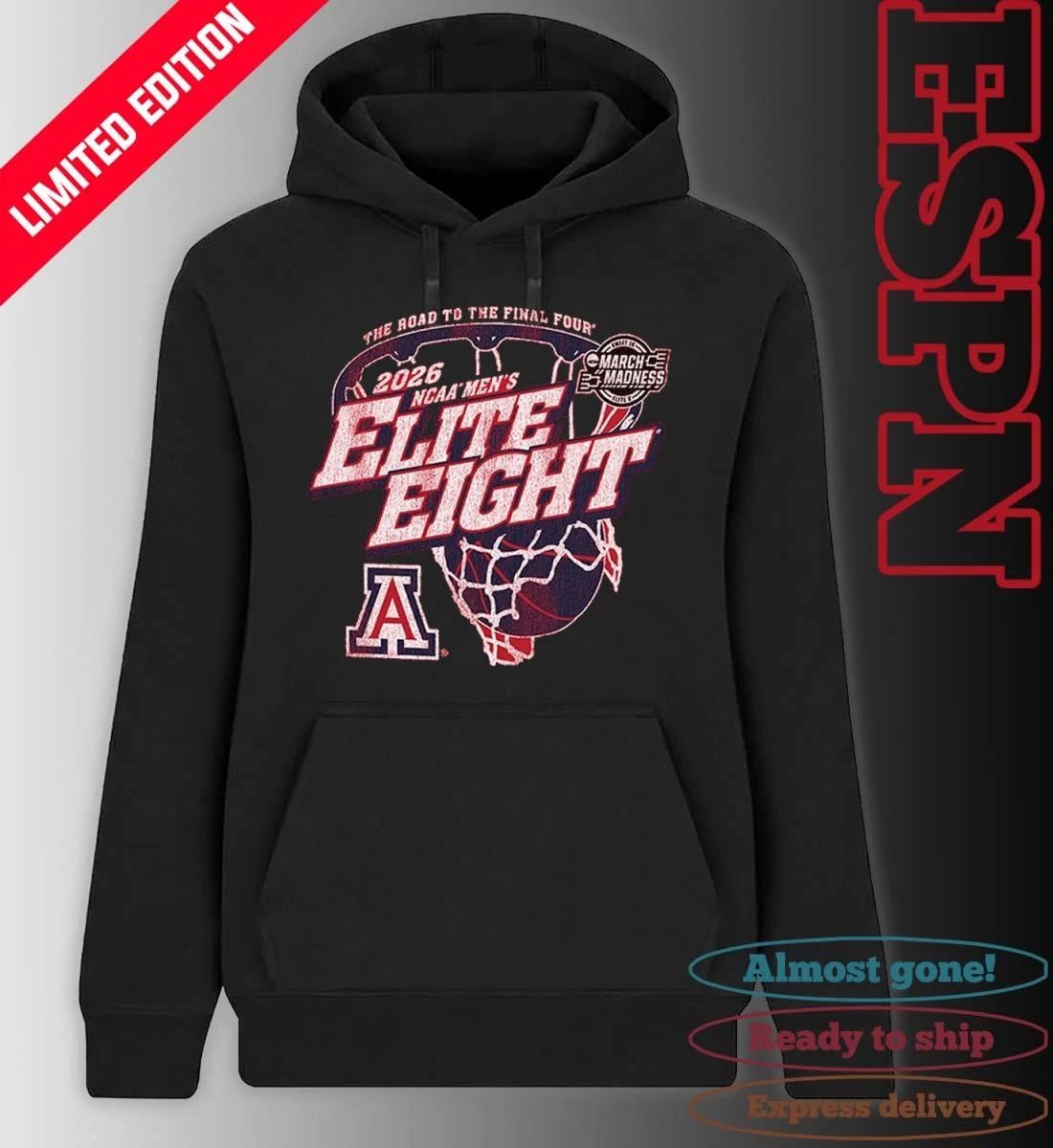 Arizona Wildcats Men’s Basketball Elite Eight Bound Shirt