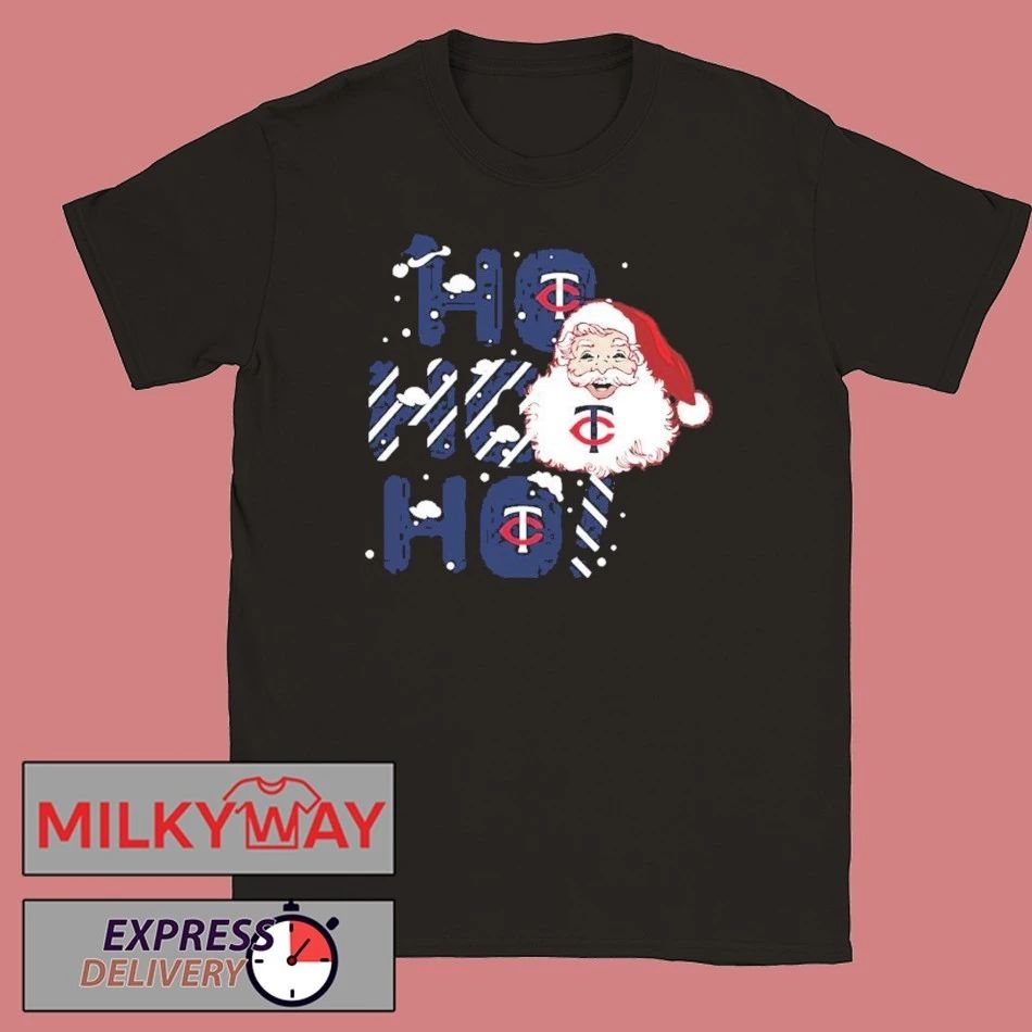 2025 Minnesota Twins Christmas Santa Ho Ho Ho Shirt