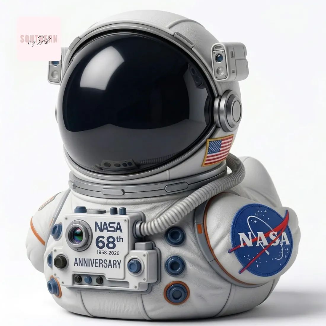 NASA 68th Anniversary Astronaut Collectible Resin Rubber Duck