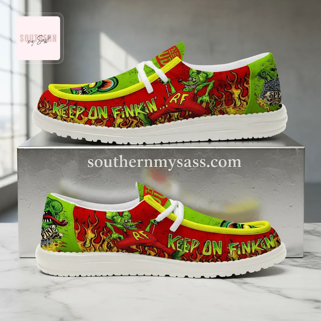 Rat Fink Keep On Finkin Hey Dude Shoes