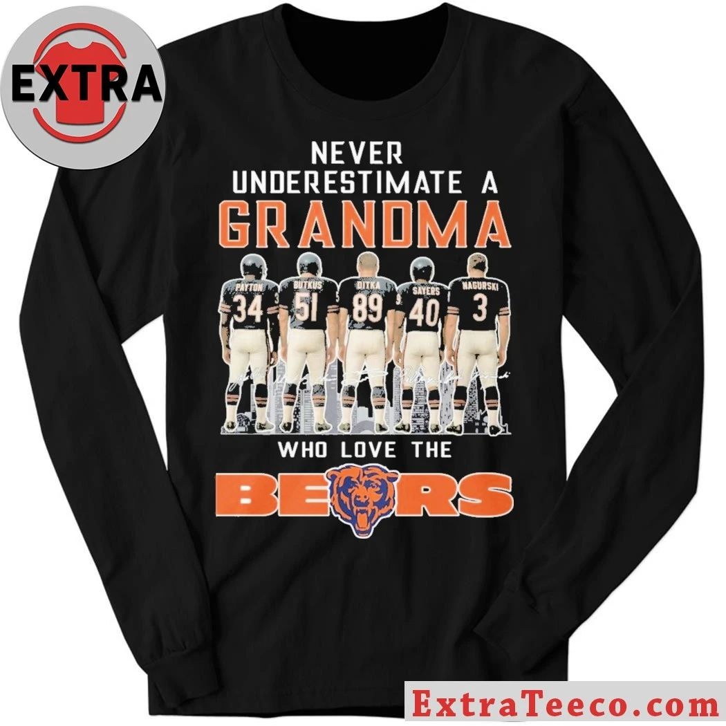 Never Underestimate A Grandma Who Loves The Bears Logo Shirt