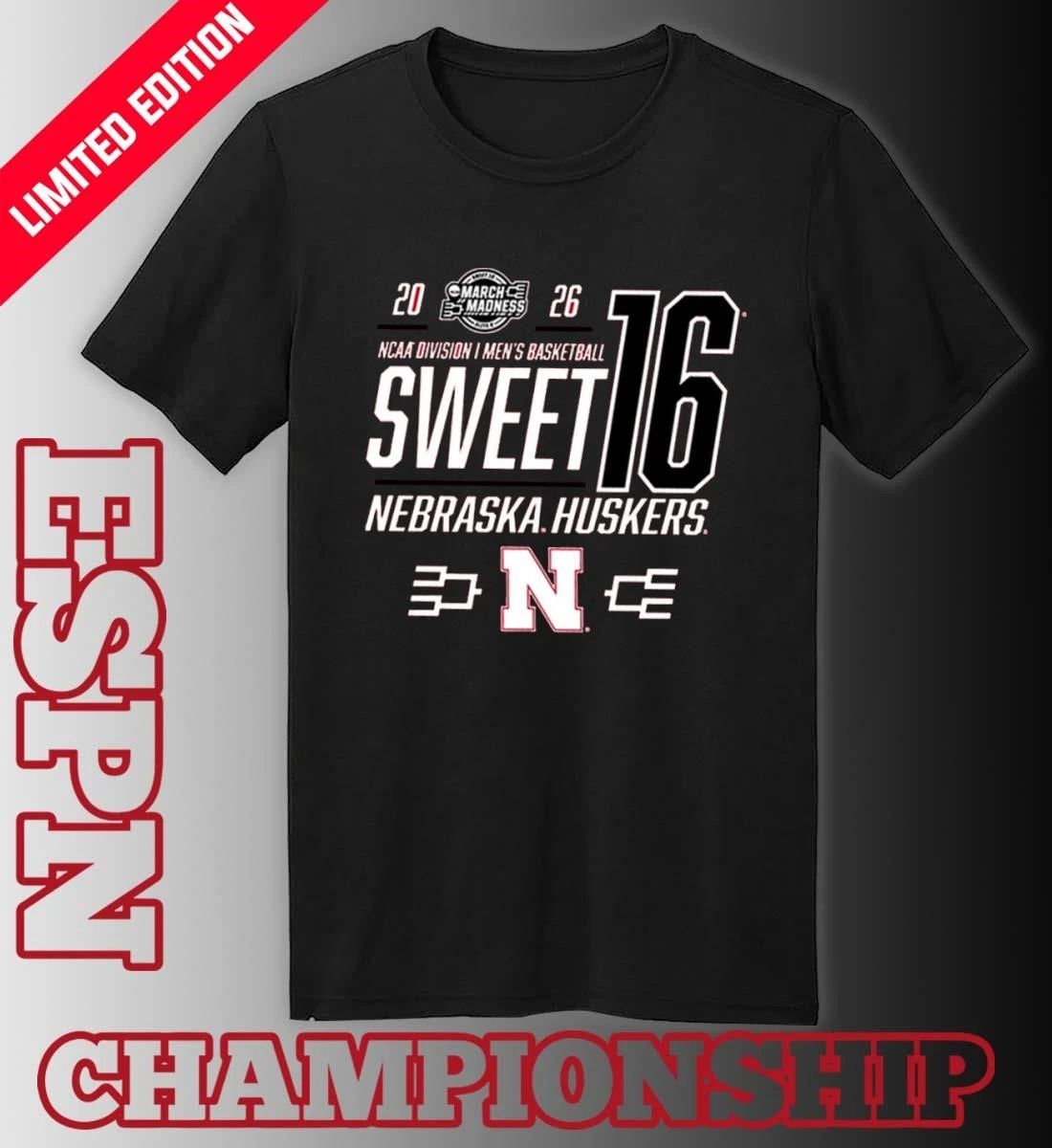 Nebraska Cornhuskers Men’s Basketball Sweet 16 Bound Net 2026 Shirt