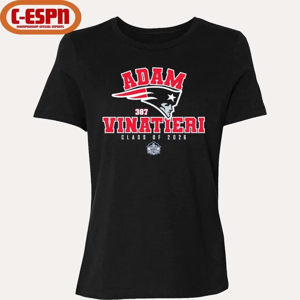 Adam Vinatieri NE Patriots Class of 2026 Hall Of Fame Enshrinee T-Shirt