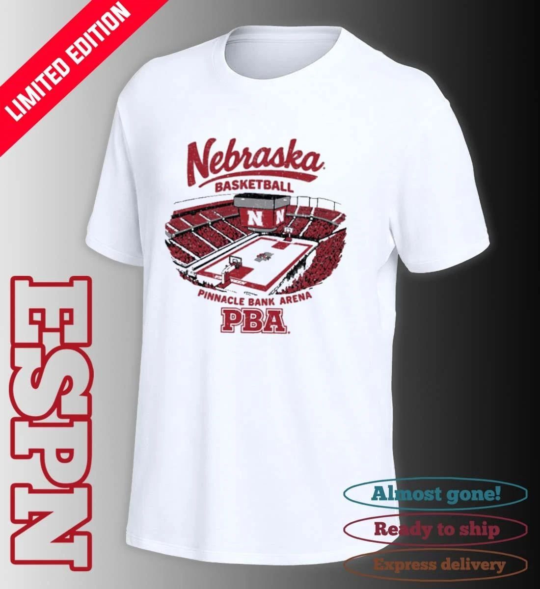 Nebraska Cornhuskers Basketball Pinnacle Bank Arena Shirt