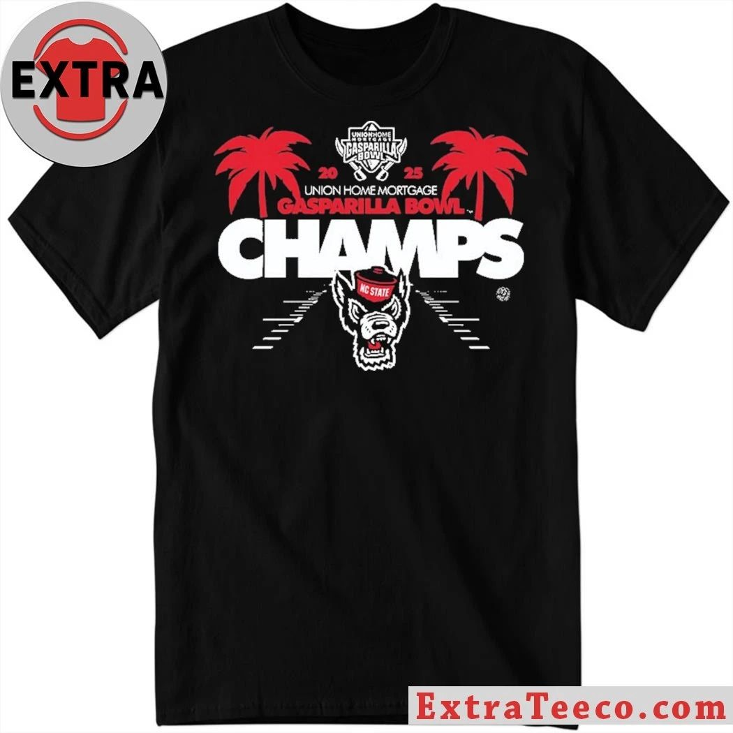 Original NC State Wolfpack 2025 NCAA Football Union Home Mortgage Gasparilla Bowl Champions Shirt