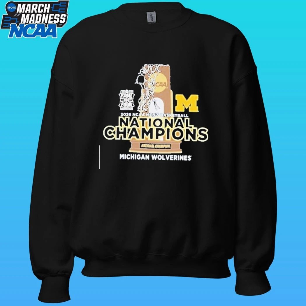 Michigan Wolverines Navy Blue 2026 Men’s Basketball National Champions Shirt