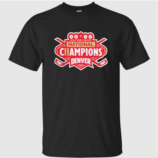 Denver Pioneers 2026 NCAA Frozen Four Men’s Ice Hockey National Champions Logo T-Shirt