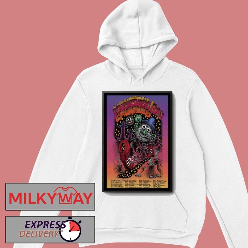 Poster Psychedelic Porn Crumpets 2025 Tour shirt