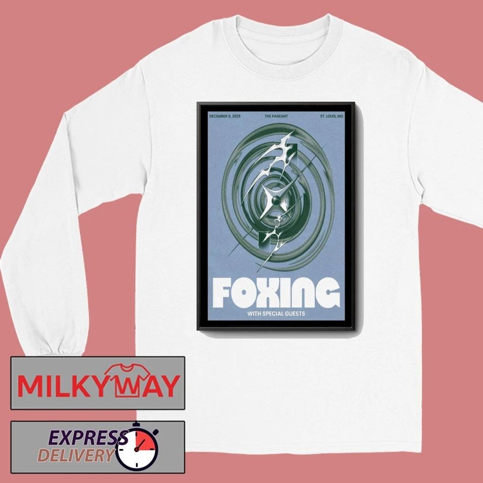 Foxing December 6, 2025 The Pageant Delmar Hall St. Louis Concert Poster shirt