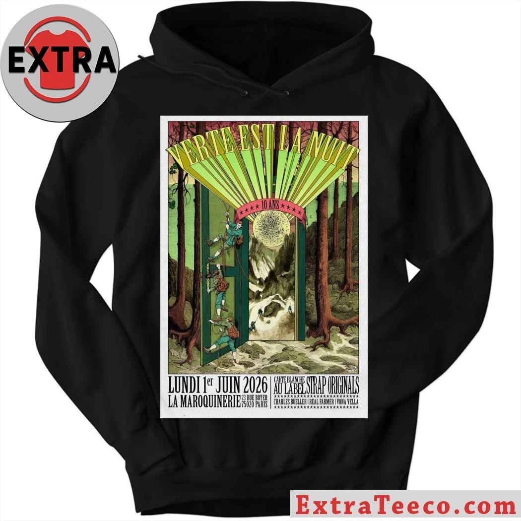 Verte Est La Nuit Paris France Jun 1 2026 Poster Shirt
