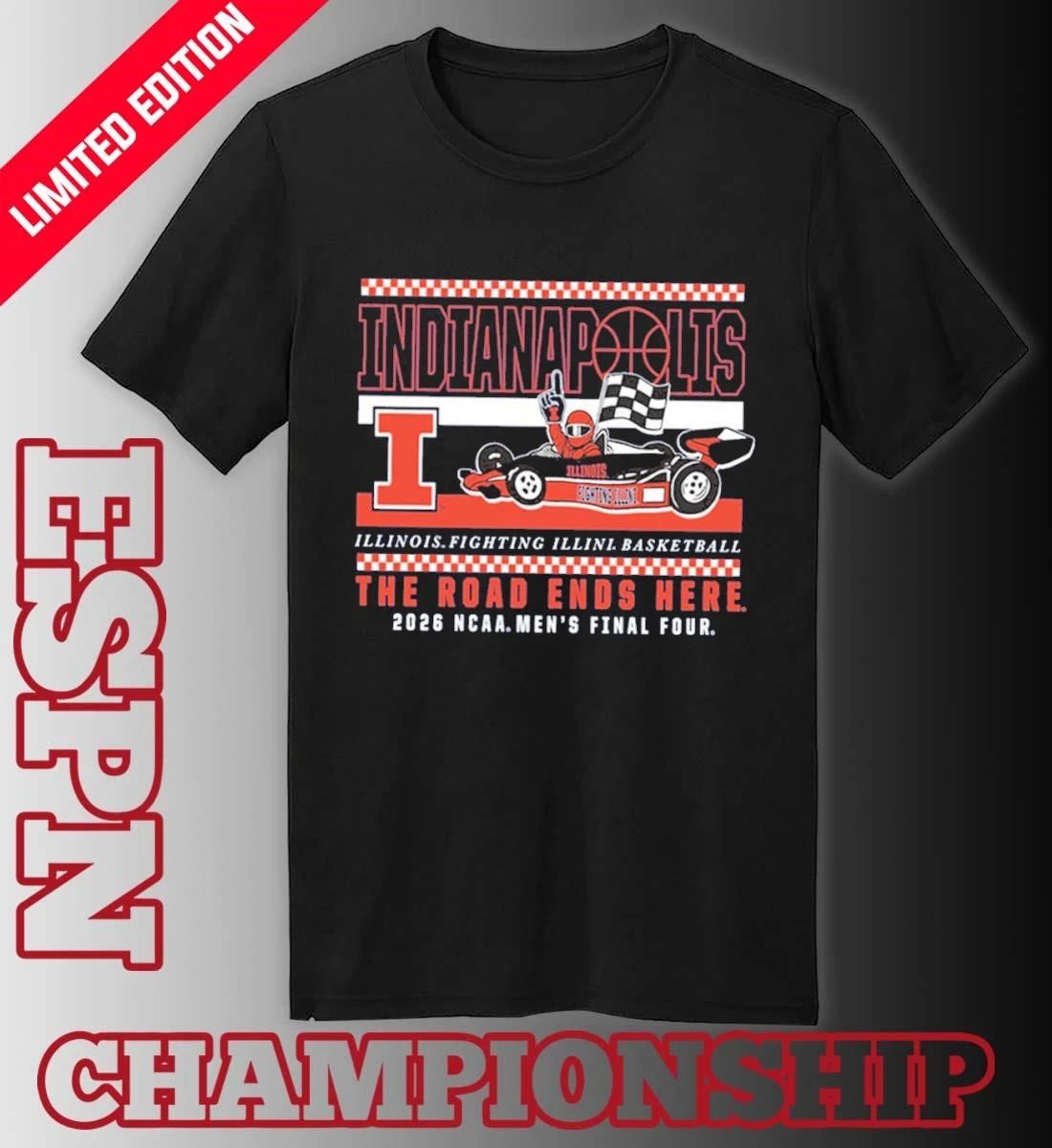 Illinois Men’s Basketball 2026 NCAA Final Four On The Road Again T-Shirt