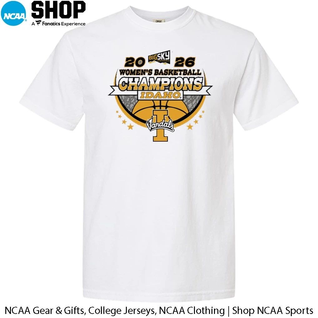 Idaho Vandals Women’s Basketball 2026 Big Sky Conference Champions Locker Room T-Shirt