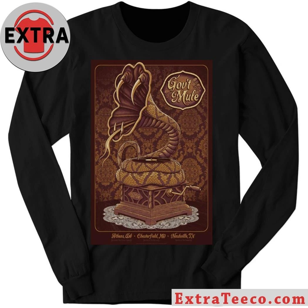 Gov’t Mule Tour 2026 4 19 Athens, GA, 4 20 Chesterfield, MO, 4 22 Nashville, TN Poster Shirt