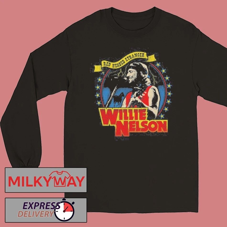 Willie Nelson Red Headed Stranger Black shirt