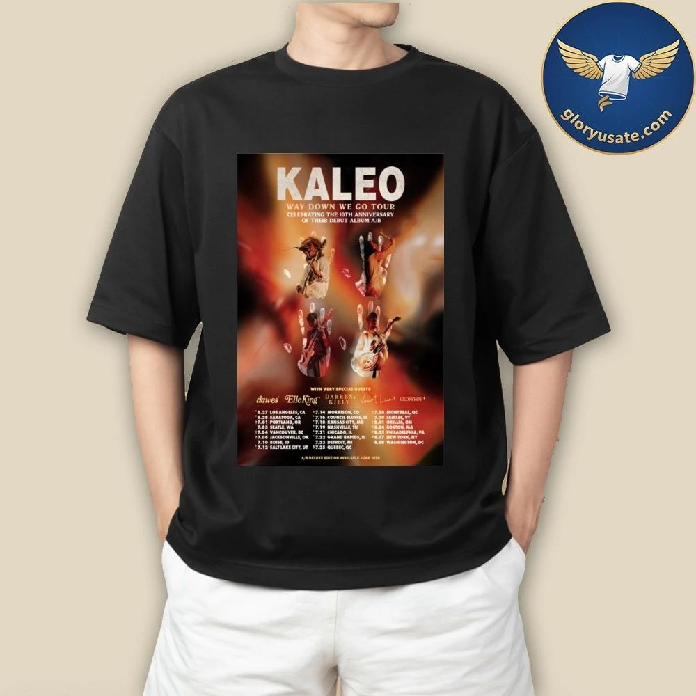 Kaleo Way Down We Go Tour 2026 Poster Shirt