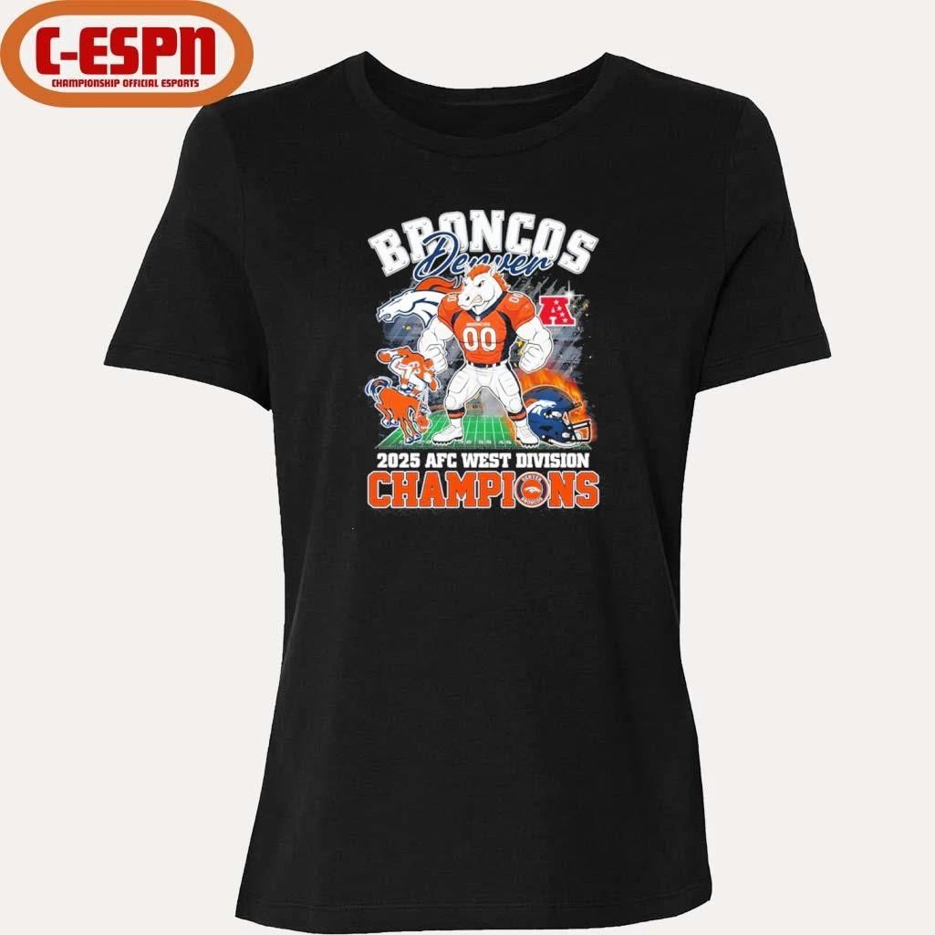 Broncos Mascot 2025 AFC West Champions Shirt
