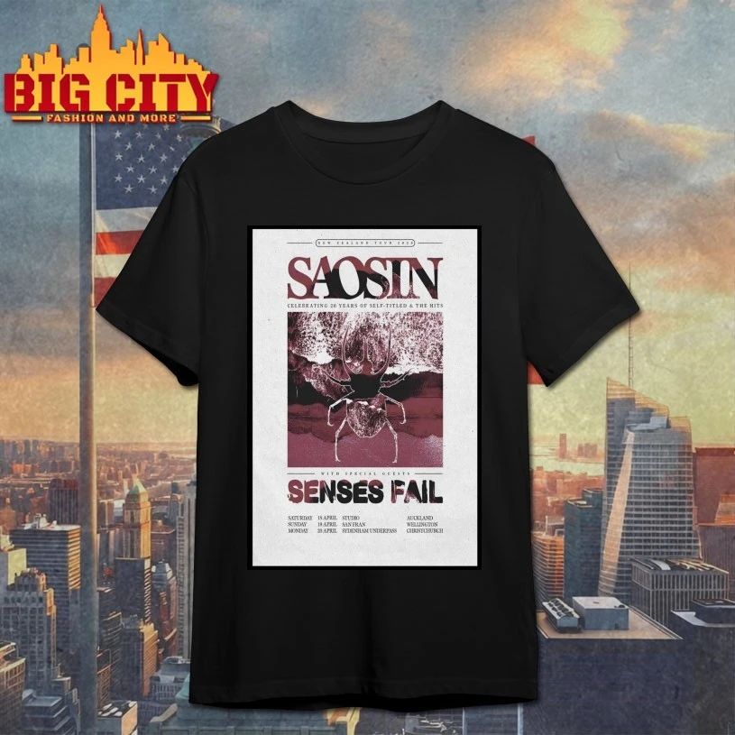Saosin 2026 New Zealand Tour Poster T-shirt