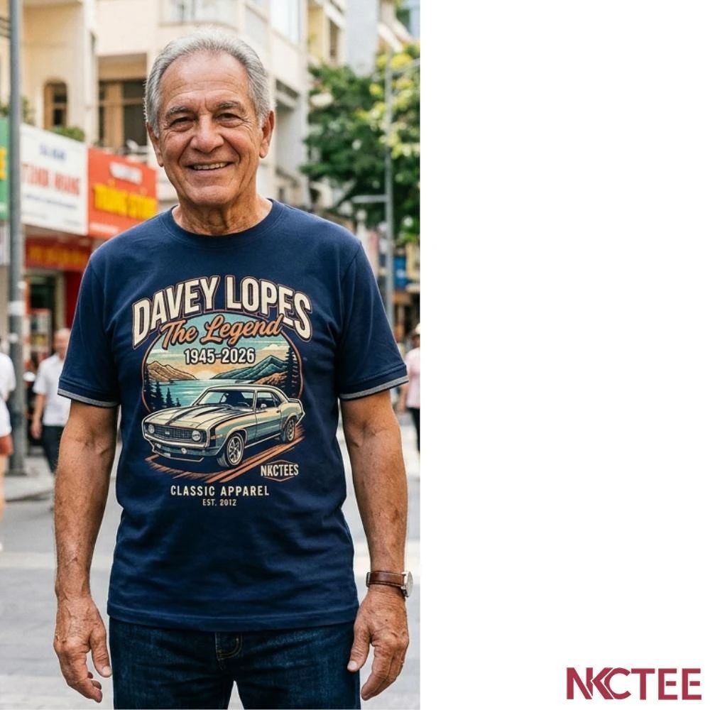 NKCtees Davey Lopes 1945-2026 car retro shirt