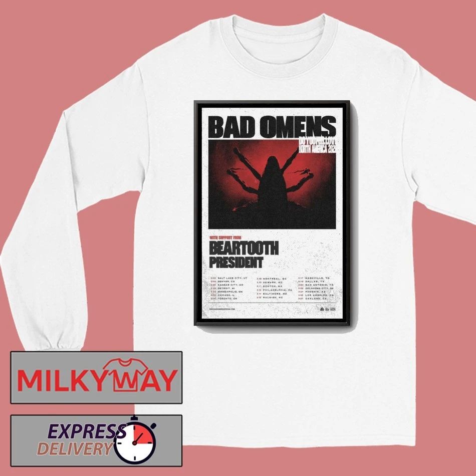 Bad Omens North America New Tour 2026 Poster shirt